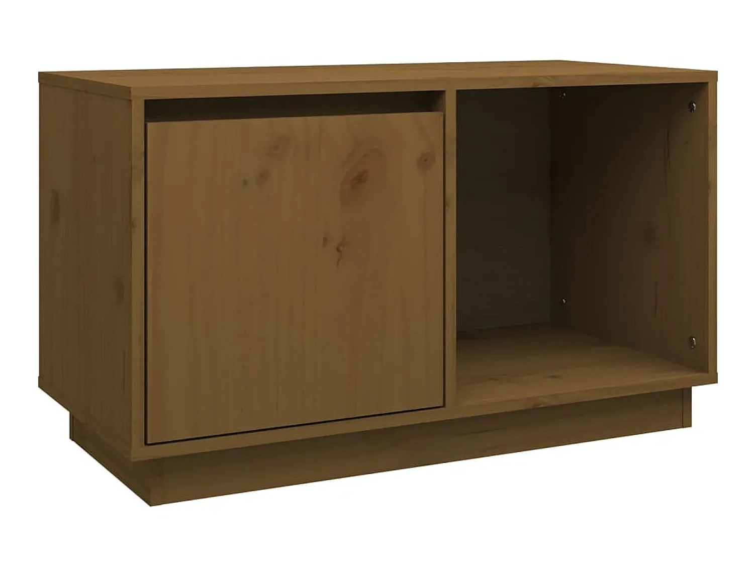 Móvel De Tv* Móvel de TV 74x35x44 cm madeira de pinho maciça mel PT583885 Castanho