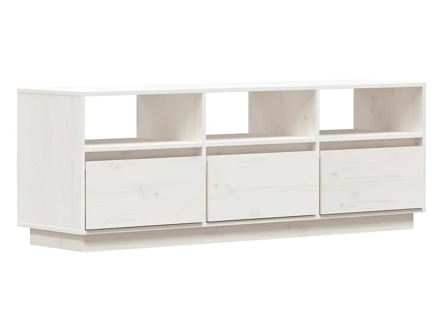 Móvel De Tv* Móvel de TV 140x37x50 cm madeira de pinho maciça PT146258 Branco