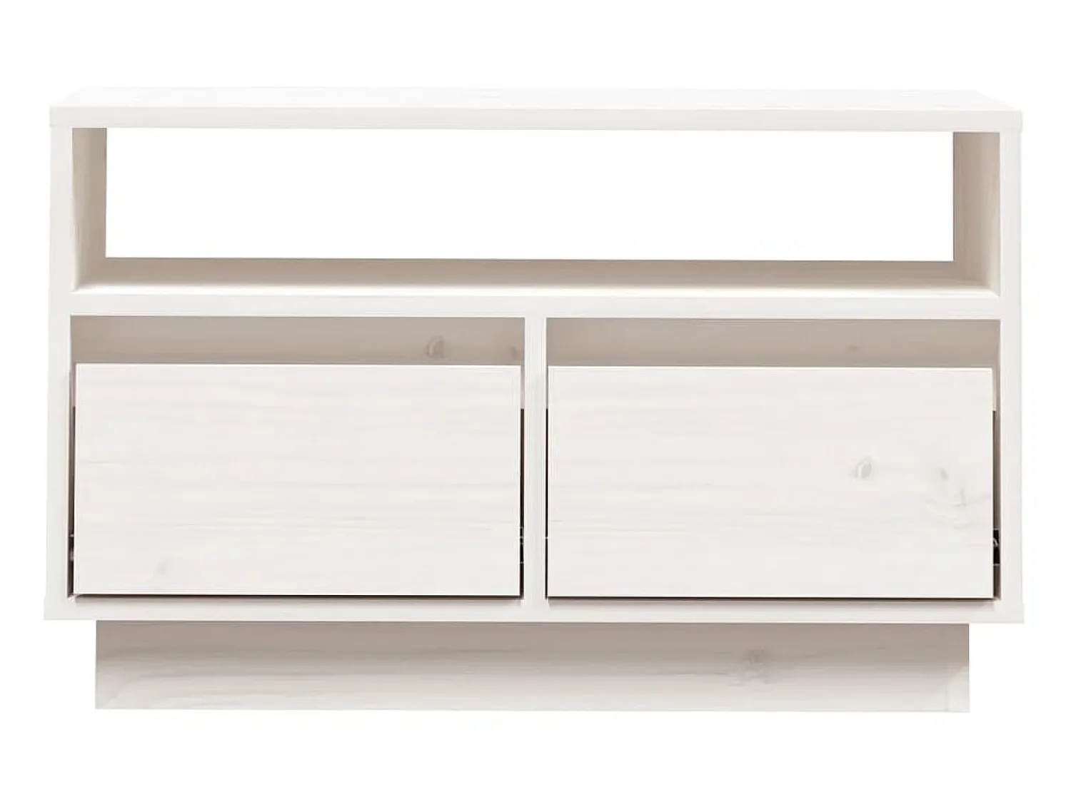 Móvel De Tv| Móvel de TV 60x35x37 cm madeira de pinho maciça PT498373 Branco