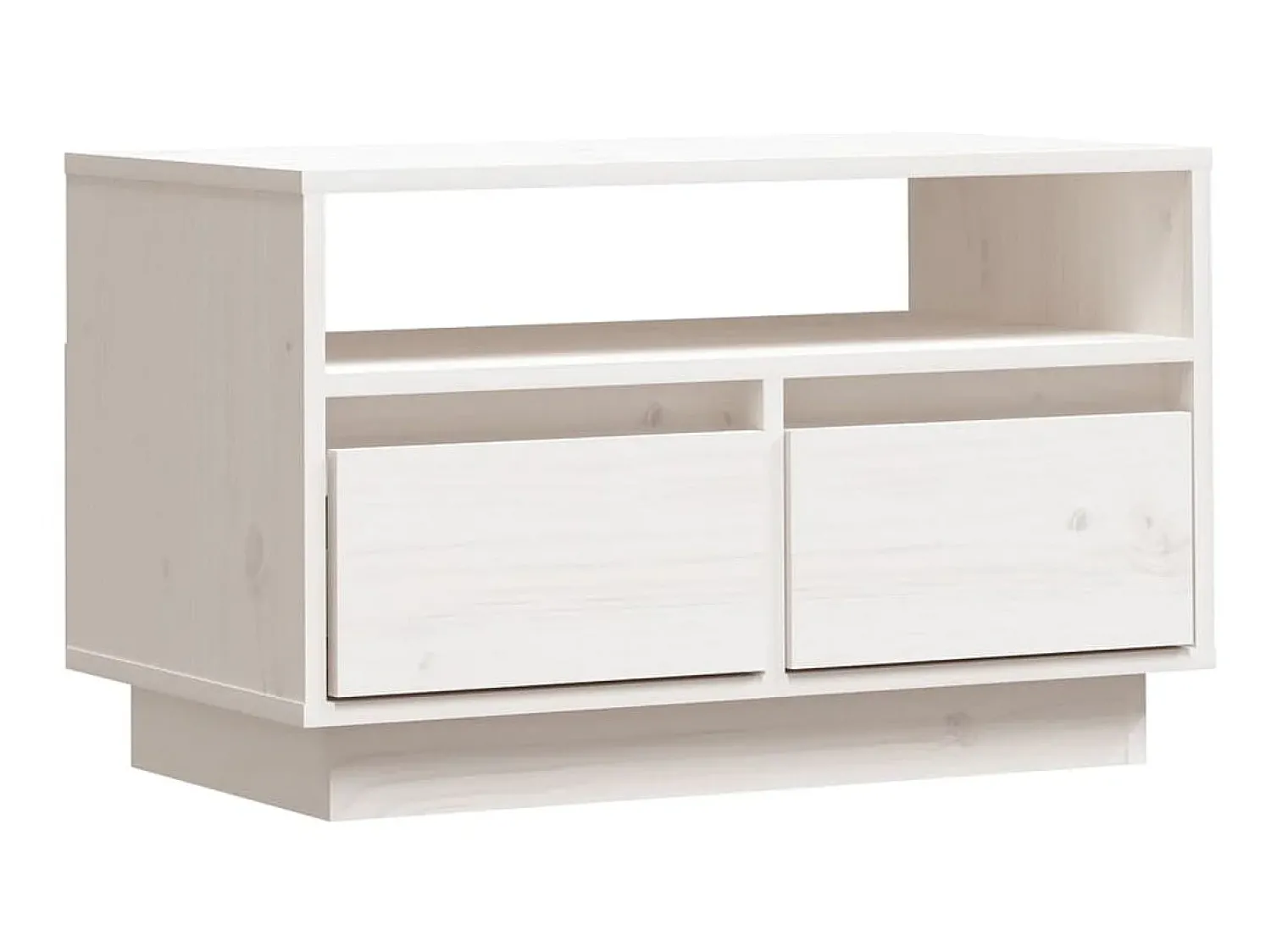 Móvel De Tv| Móvel de TV 60x35x37 cm madeira de pinho maciça PT498373 Branco