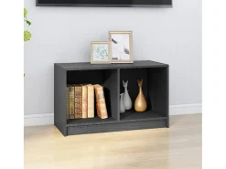 Móvel De Tv* Móvel de TV 70x33x42 cm madeira de pinho maciça PT766511 Cinzento