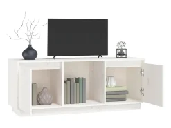 Online Móvel de TV 110,5x35x44 cm madeira de pinho maciça PT280849 Branco