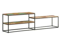 Móvel de TV 180x30x50 cm madeira recuperada maciça PT138220^ Móvel De Tv