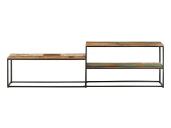 Móvel de TV 180x30x50 cm madeira recuperada maciça PT138220^ Móvel De Tv
