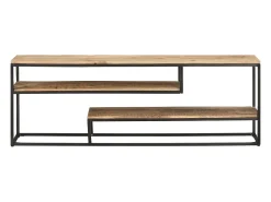 Móvel De Tv|vidaxl Móvel de TV 130x30x45 cm madeira de mangueira áspera Castanho