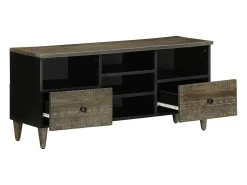 vidaxl Móvel de TV 100x33x46 cm madeira de mangueira maciça^ Móvel De Tv