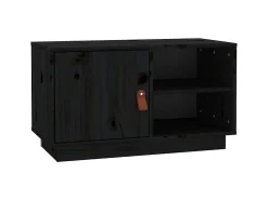 Móvel de TV 70x34x40 cm madeira de pinho maciça PT370776 Preto
