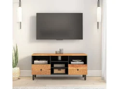 Móvel De Tv* Móvel de TV 100x33x46 cm madeira de acácia maciça PT785514 Castanho