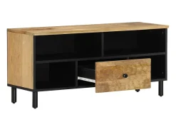 Móvel De Tv* Móvel de TV 100x33x46 cm madeira de mangueira maciça PT681523 Castanho