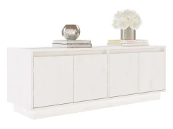 Online Móvel de TV 110x34x40 cm madeira de pinho maciça PT380471 Branco
