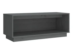 Móvel De Tv| Móvel de TV 90x35x35 cm madeira de pinho maciça cinza PT397673 Cinzento