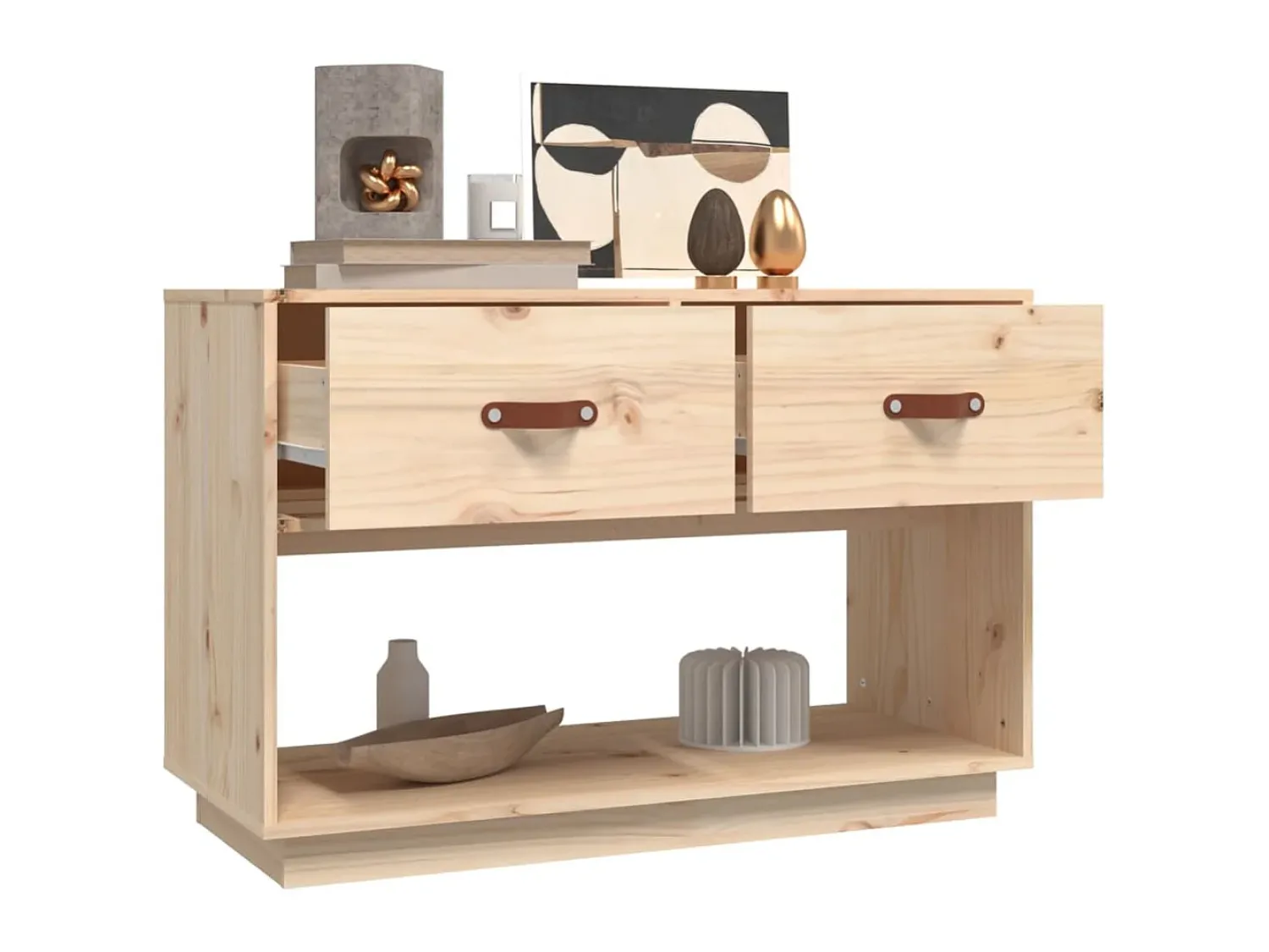 Móvel De Tv| Móvel de TV 90x40x60 cm madeira de pinho maciça PT888910 Castanho