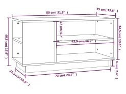 Sale vidaxl Móvel de TV 80x35x40,5 cm madeira de pinho maciça mel Castanho