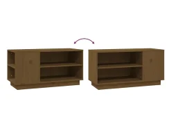 Sale vidaxl Móvel de TV 80x35x40,5 cm madeira de pinho maciça mel Castanho