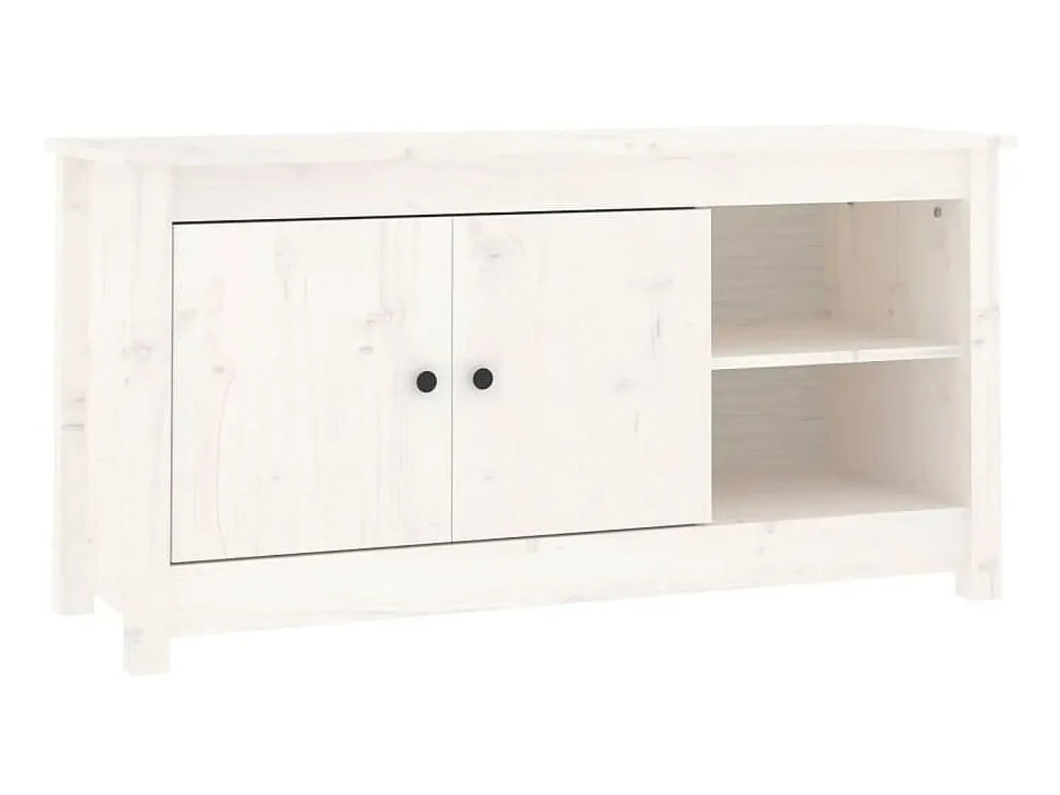 Móvel De Tv| Móvel de TV 103x36,5x52 cm madeira de pinho maciça PT127048 Branco