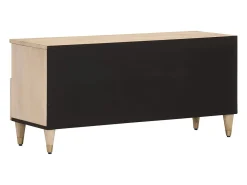 Clearance Móvel de TV 100x33x46 cm madeira de mangueira maciça PT639699 Castanho