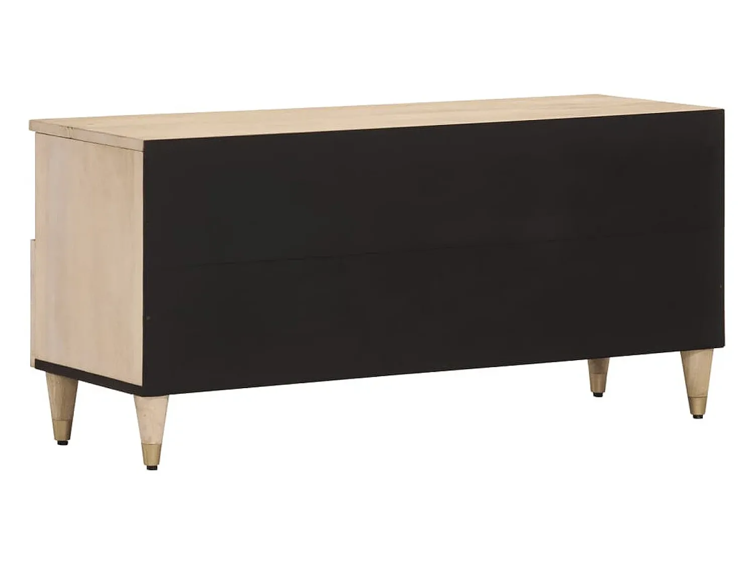 Clearance Móvel de TV 100x33x46 cm madeira de mangueira maciça PT639699 Castanho