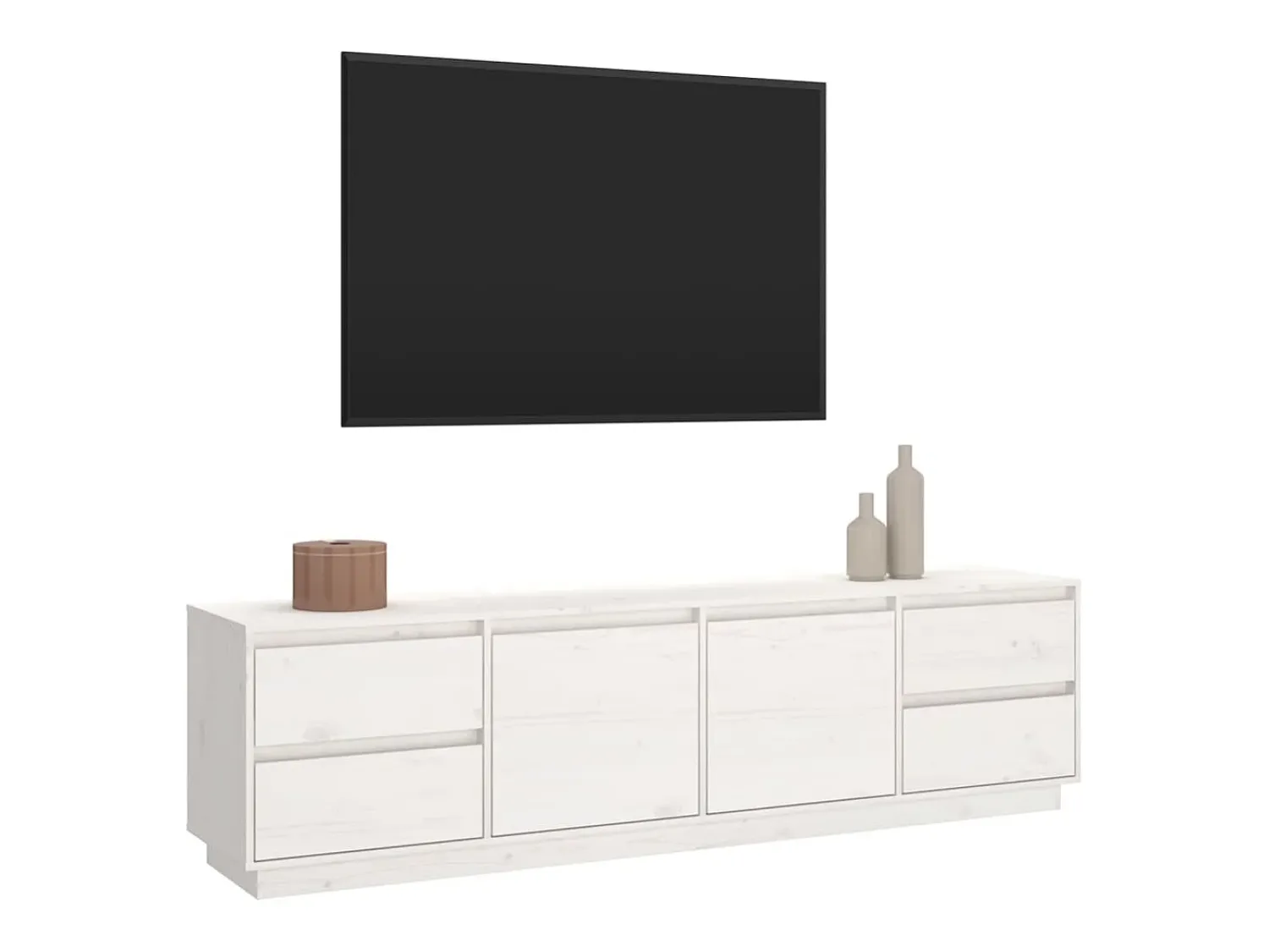 Sale vidaxl Móvel de TV 176x37x47,5 cm madeira de pinho maciça Branco