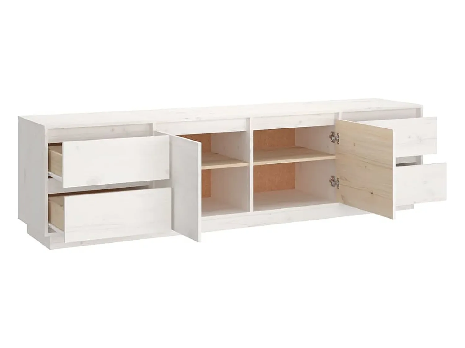 Sale vidaxl Móvel de TV 176x37x47,5 cm madeira de pinho maciça Branco