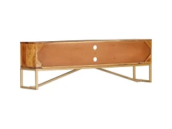 Móvel De Tv| Móvel de TV 140x30x45 cm madeira de sheesham maciça PT645751 Castanho