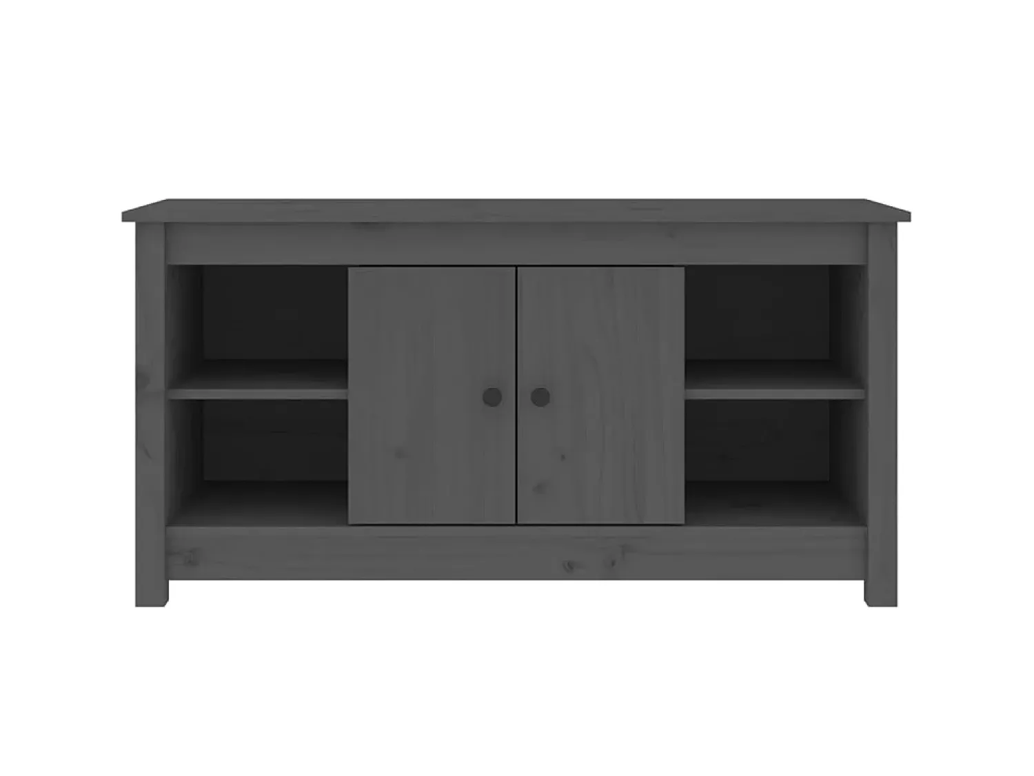Móvel De Tv| Móvel de TV 103x36,5x52 cm madeira de pinho maciça PT641005 Cinzento
