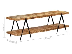 Móvel De Tv| Móvel de TV 160x40x50 cm madeira de mangueira maciça PT312790 Castanho
