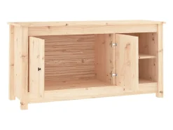 Clearance Móvel de TV 103x36,5x52 cm madeira de pinho maciça PT605097 Castanho