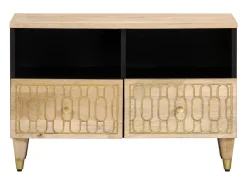Móvel De Tv* Móvel de TV 70x33x46 cm madeira de mangueira maciça PT922446 Castanho