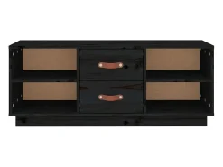 Online vidaxl Móvel de TV 100x34x40 cm madeira de pinho maciça Preto