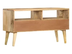 Móvel De Tv*vidaxl Móvel de TV 90x30x50 cm madeira de mangueira maciça Natural claro