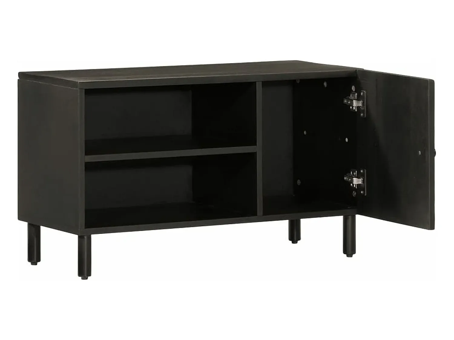 Móvel De Tv| Móvel de TV 80x31x46 cm madeira de mangueira maciça PT353317 Preto