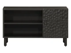 Móvel De Tv| Móvel de TV 80x31x46 cm madeira de mangueira maciça PT353317 Preto