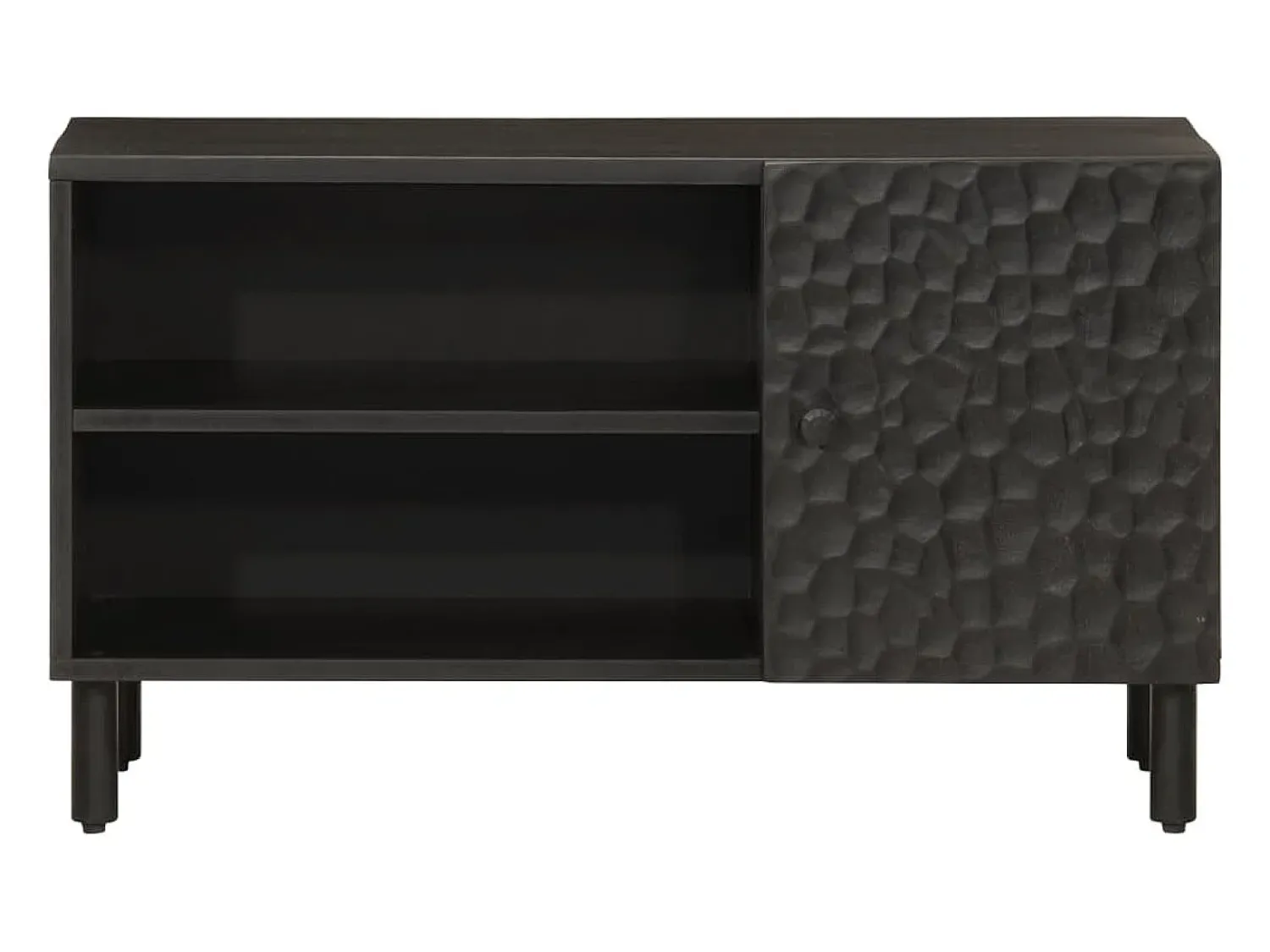 Móvel De Tv| Móvel de TV 80x31x46 cm madeira de mangueira maciça PT353317 Preto