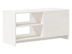 Best vidaxl Móvel de TV 80x31x39 cm madeira de pinho maciça Branco