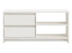 Best vidaxl Móvel de TV 80x31x39 cm madeira de pinho maciça Branco