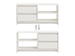 Best vidaxl Móvel de TV 80x31x39 cm madeira de pinho maciça Branco