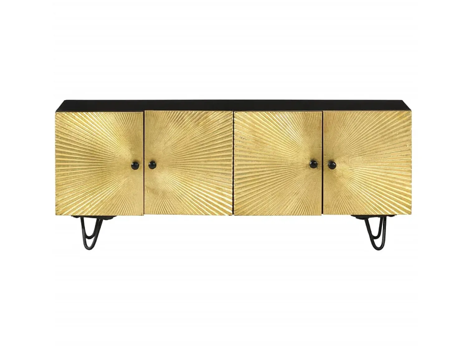 Móvel De Tv| Móvel de TV 110x30x45 cm madeira de mangueira maciça PT227604 Dourado