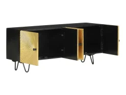 Móvel De Tv| Móvel de TV 110x30x45 cm madeira de mangueira maciça PT227604 Dourado