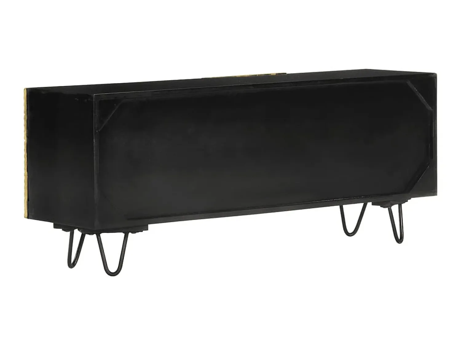 Móvel De Tv| Móvel de TV 110x30x45 cm madeira de mangueira maciça PT227604 Dourado