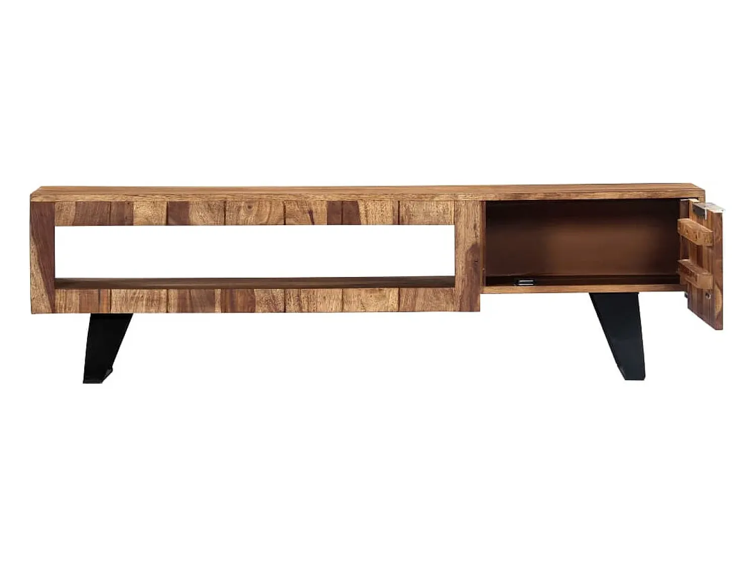 Clearance Móvel de TV 140x30x40 cm madeira de sheesham maciça PT680136 Castanho