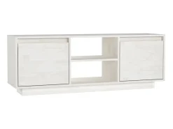 Móvel De Tv* Móvel de TV 110x30x40 cm madeira de pinho maciça PT673736 Branco