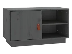 Móvel De Tv*vidaxl Móvel de TV 70x34x40 cm madeira de pinho maciça Cinzento