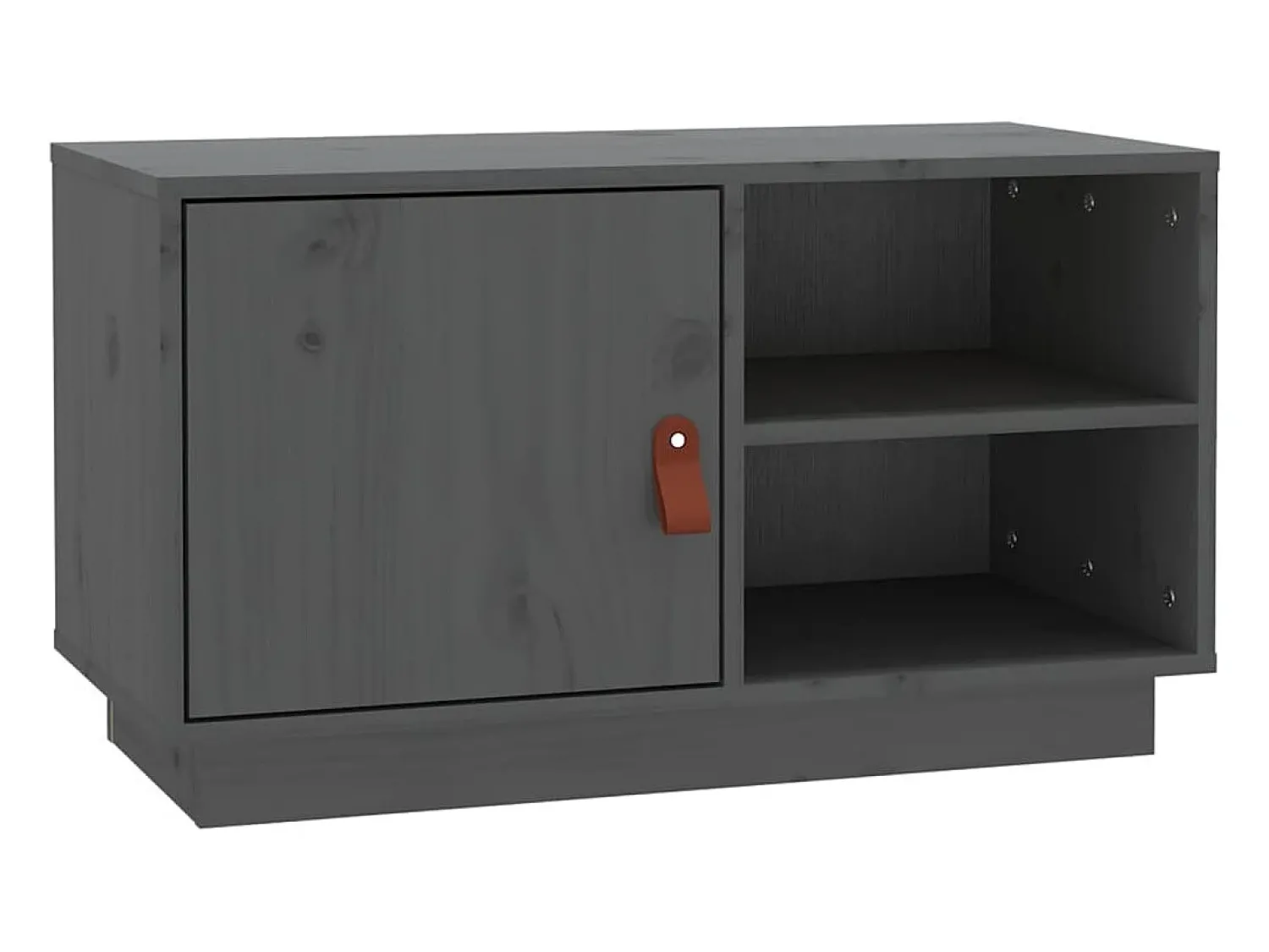 Móvel De Tv*vidaxl Móvel de TV 70x34x40 cm madeira de pinho maciça Cinzento