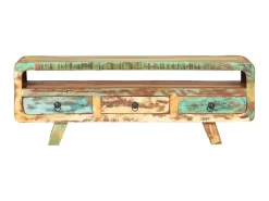 Móvel De Tv| Móvel de TV 117x30x41 cm madeira recuperada maciça PT861782 Castanho