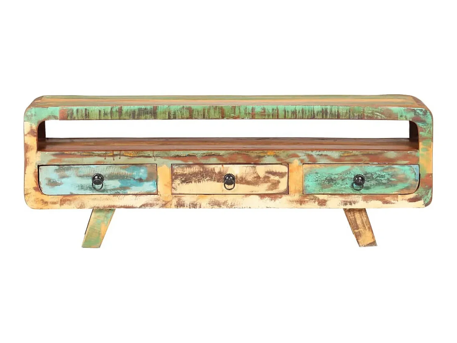 Móvel De Tv| Móvel de TV 117x30x41 cm madeira recuperada maciça PT861782 Castanho