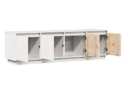 Outlet vidaxl Móvel de TV 156x37x45 cm madeira de pinho maciça Branco
