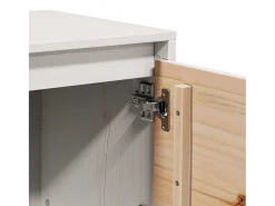 Outlet vidaxl Móvel de TV 156x37x45 cm madeira de pinho maciça Branco