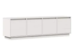 Outlet vidaxl Móvel de TV 156x37x45 cm madeira de pinho maciça Branco