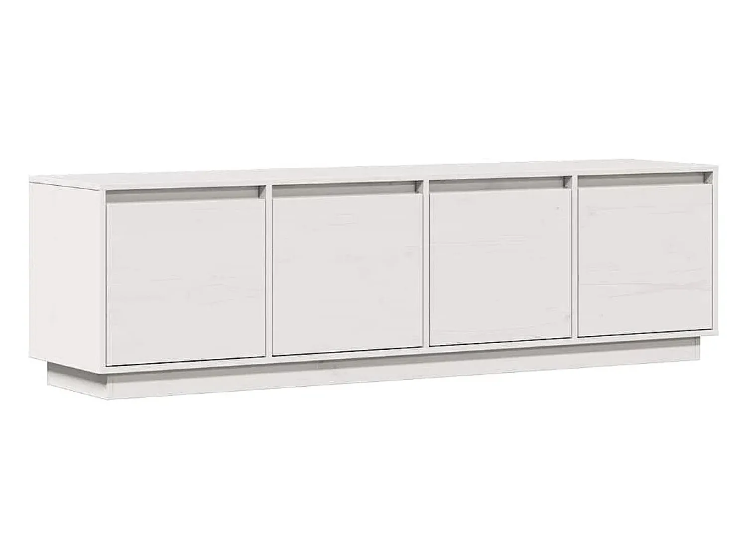 Outlet vidaxl Móvel de TV 156x37x45 cm madeira de pinho maciça Branco