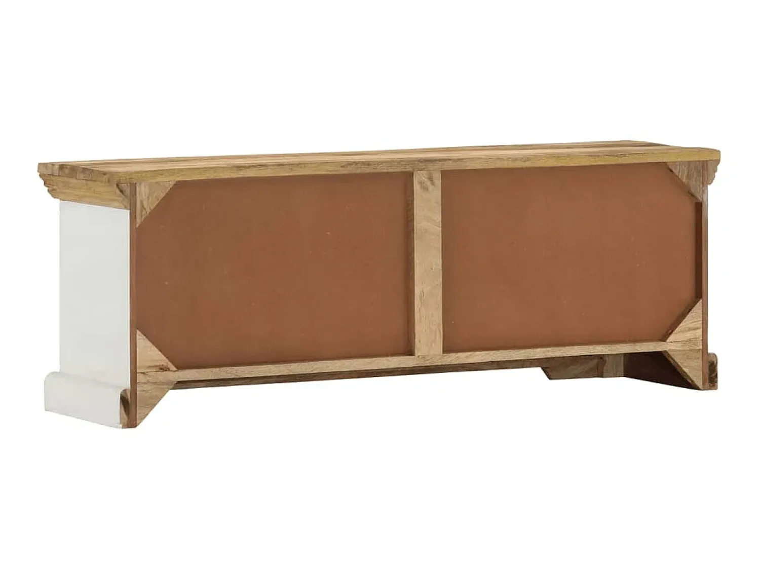 Clearance Móvel de TV 110x30x40 cm madeira de mangueira maciça PT812976 Castanho
